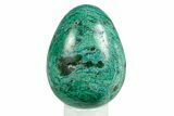 Polished Chrysocolla & Malachite Egg - Peru #255280-1